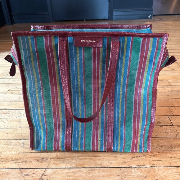 Balenciaga mesh bag with leather - Picture 1 of 4